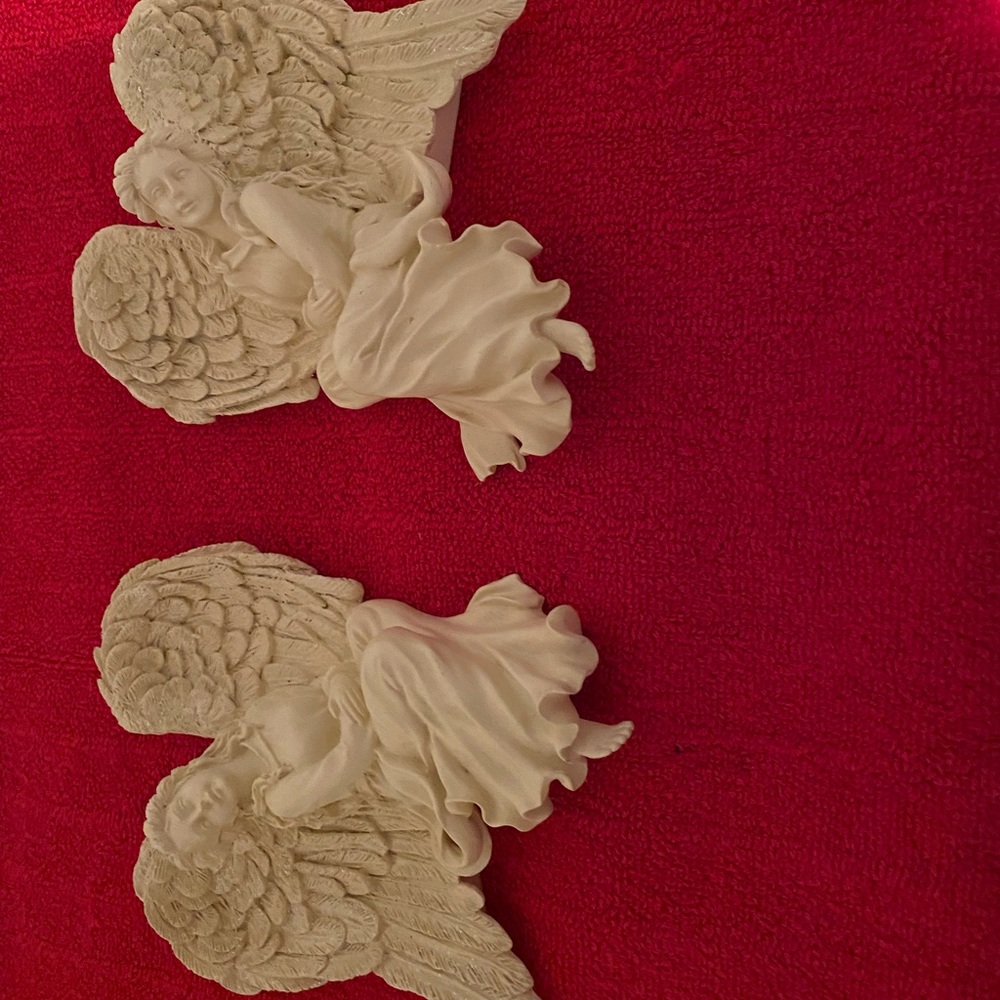 Ivory Colored hanging Cherub Angels Set of 2